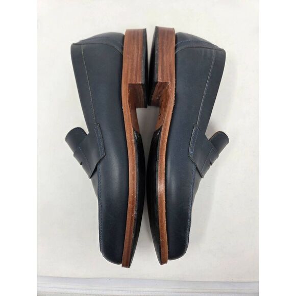 ADELANTE SHOE CO. LUCA PENNY LOAFERS BLUE LEATHER MENS SIZE 11 E WIDE main image 7